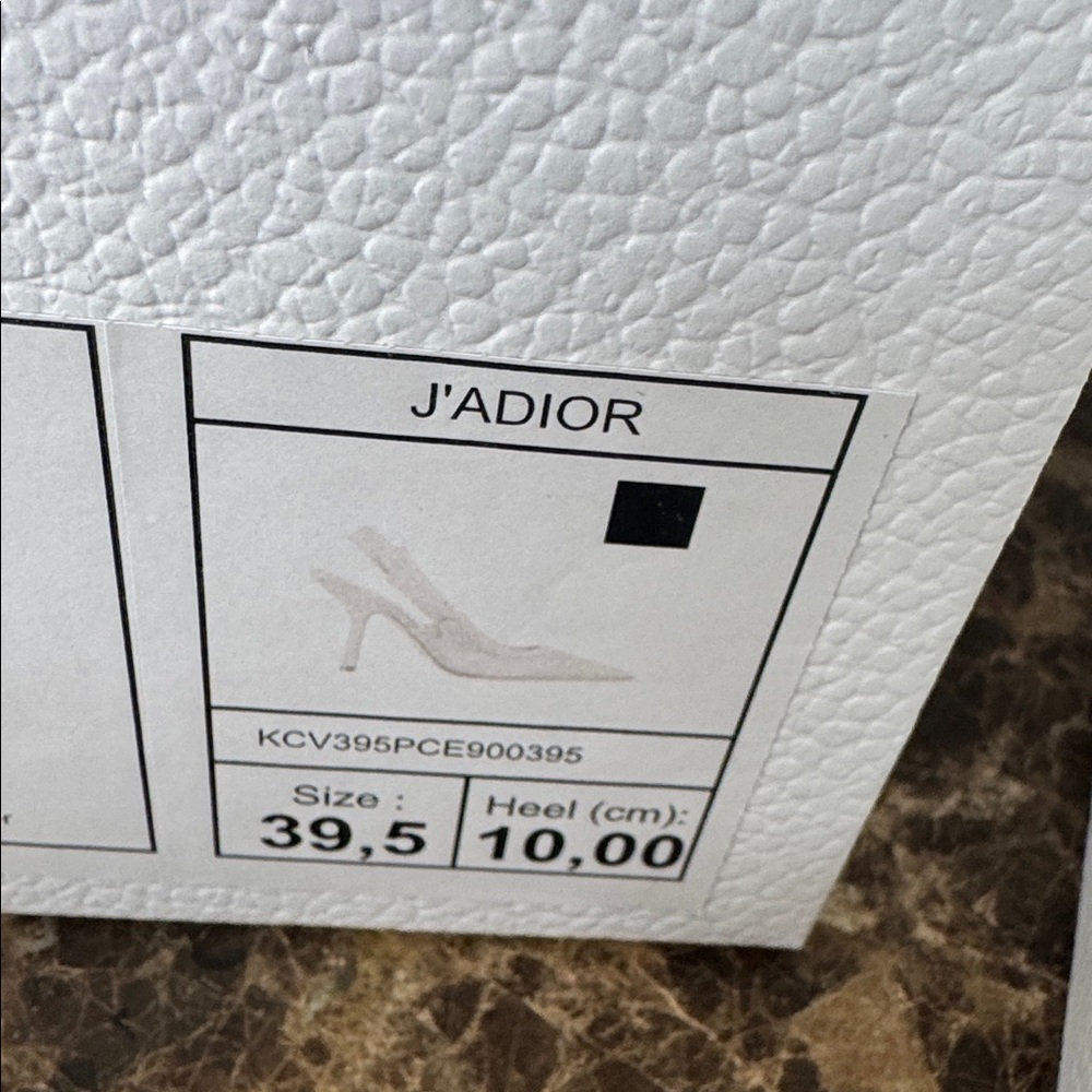 Dior j’adior christian Dior black plumetis mesh pump classic logo strap sz 39.5 - Picture 12 of 12